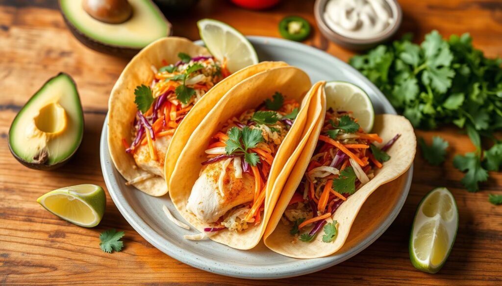 Fish Tacos with Slaw Toppings