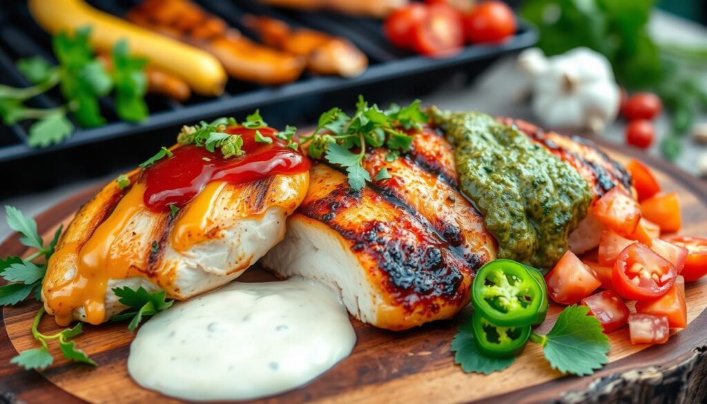 Grilled Chicken Sauces and Toppings