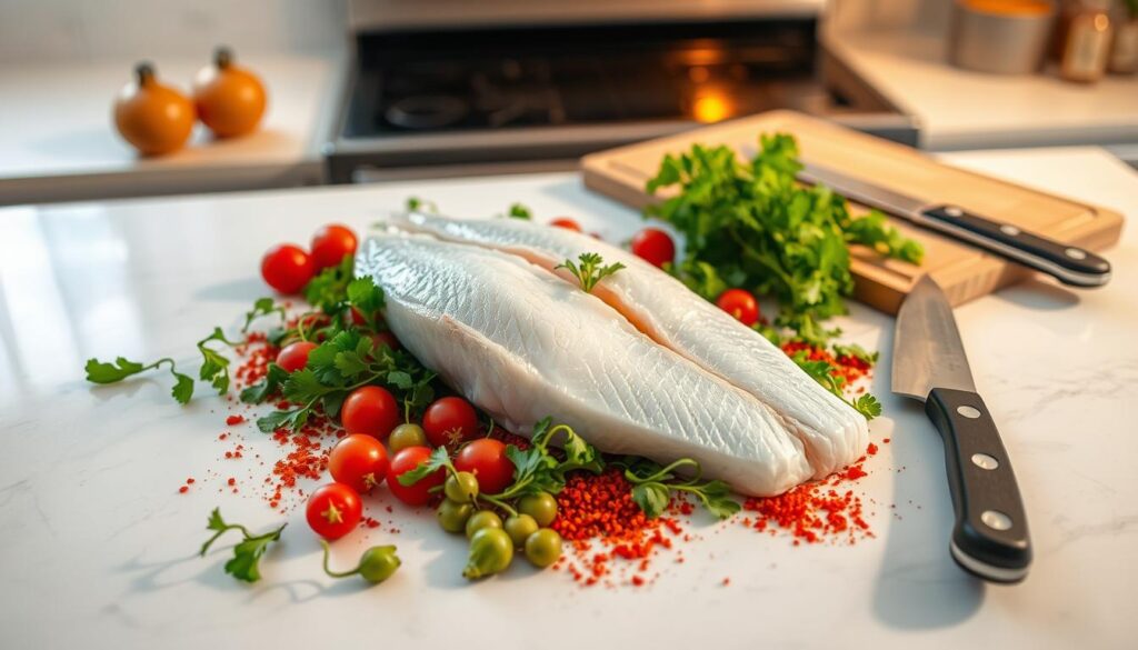 Preparing White Fish for Baking