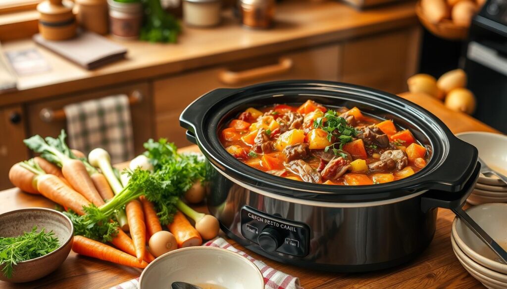 Slow Cooker Beef Stew Preparation